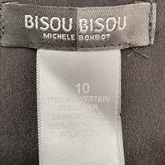 Bisou Bisou Asymmetrical Ruffle Black Dress EUC - Picture 7 of 8